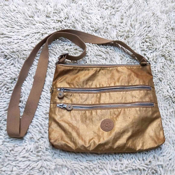 Kipling metallic Alvar cross body bag - Picture 1 of 12